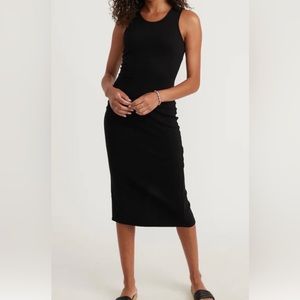 Marine Layer Lexi Daytime Midi Dress - black, medium